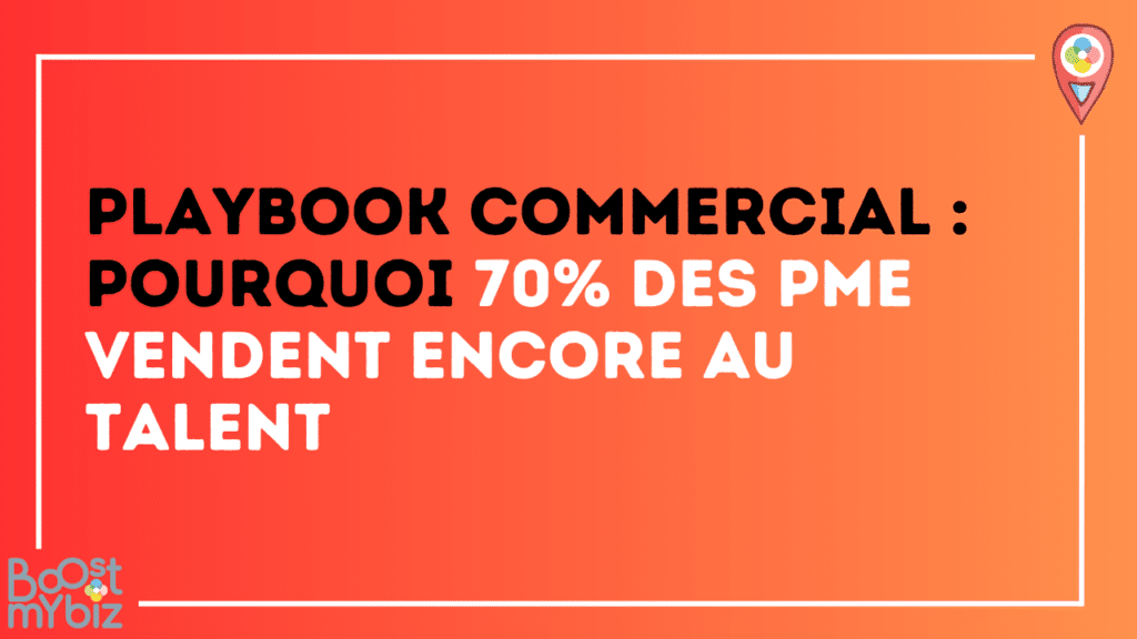 Infographie playbook commercial PME — les 5 composantes d'un système de vente duplicable par Boost My Biz