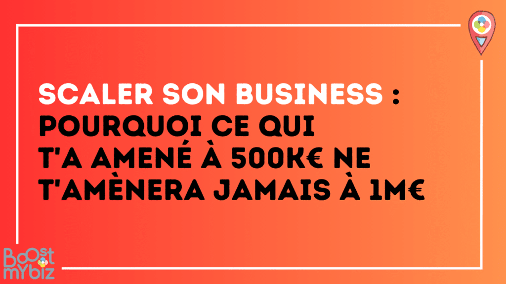 Infographie scaler son business — les 4 stades de la dette opérationnelle en PME par Boost My Biz